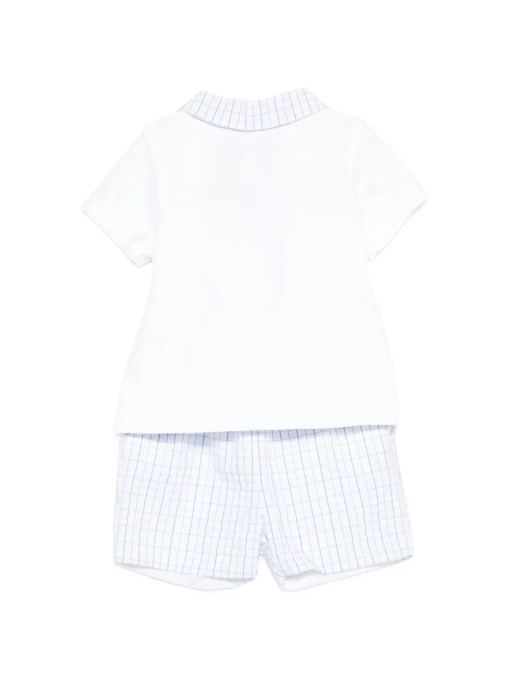 Patachou Shorts set met geruite kraag Wit