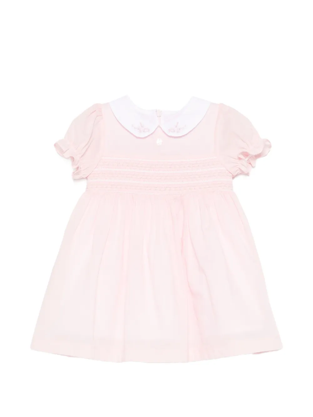 Patachou smocked embroidered dress - Rosa