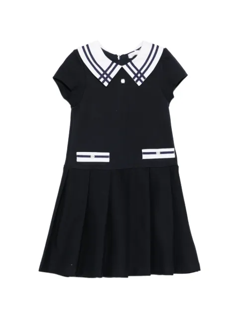 Patachou sailor-collar pleated dress