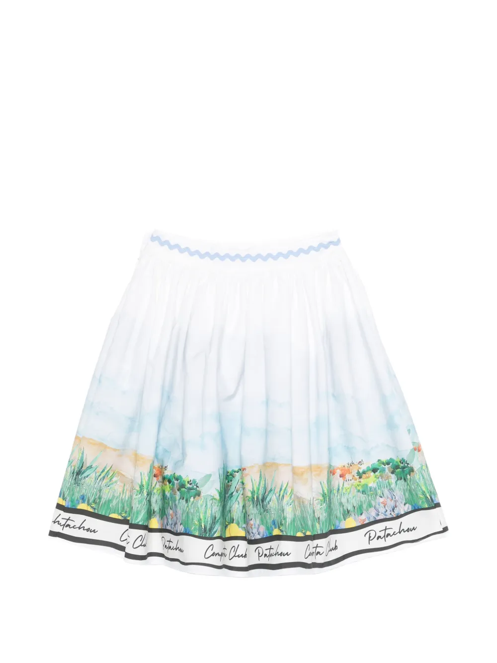  Patachou Village-print Skirt - White 