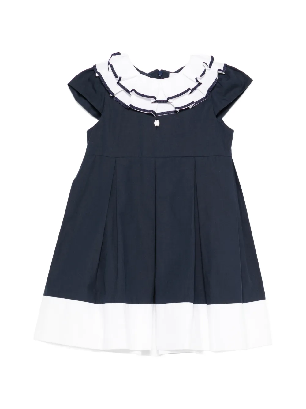 Patachou Abito girocollo con ruches - Blu