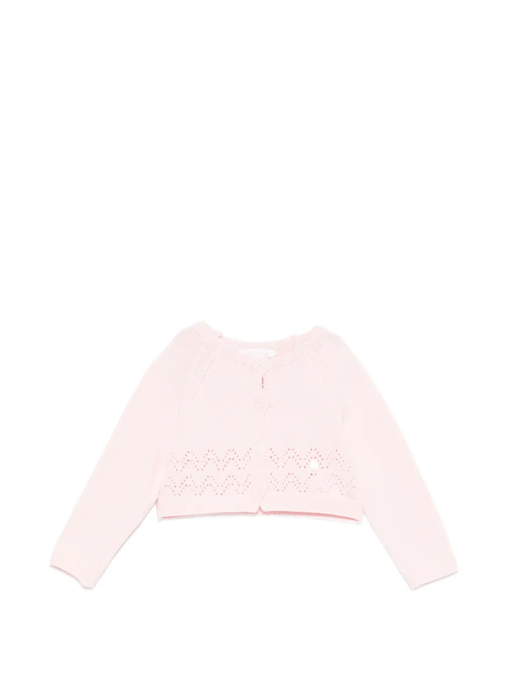 Patachou Cardigan con lavorazione pointelle - Rosa