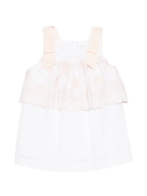 Patachou embroidered bow-detail dress