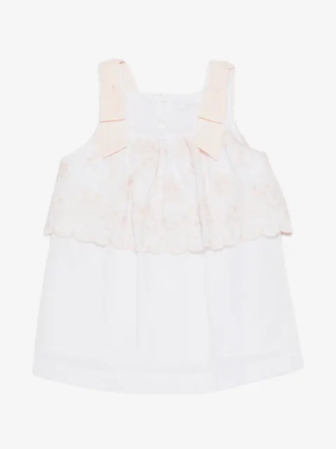 Patachou embroidered bow-detail dress