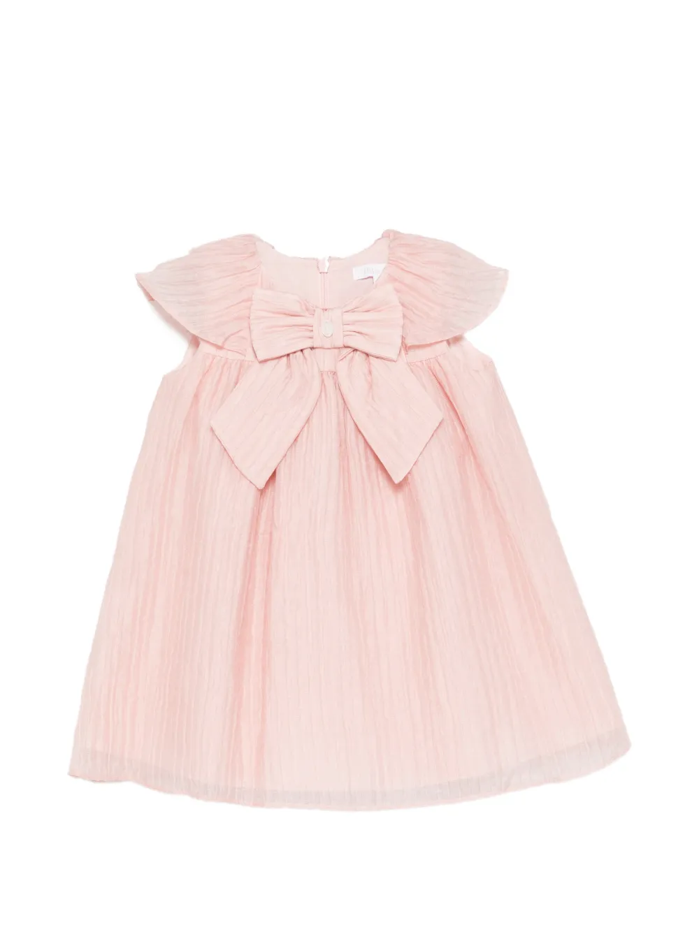 Patachou bow-detail ruffled dress - Rosa