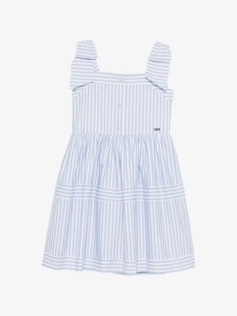 Patachou stripe-pattern bow-detail dress