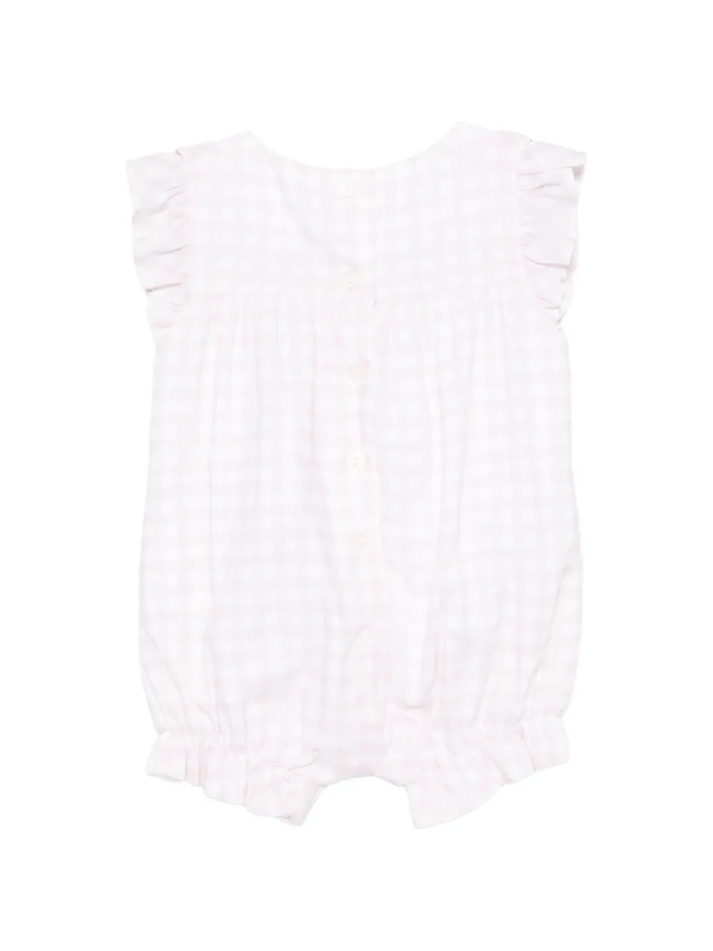 Patachou Geruite romper met ruches Wit
