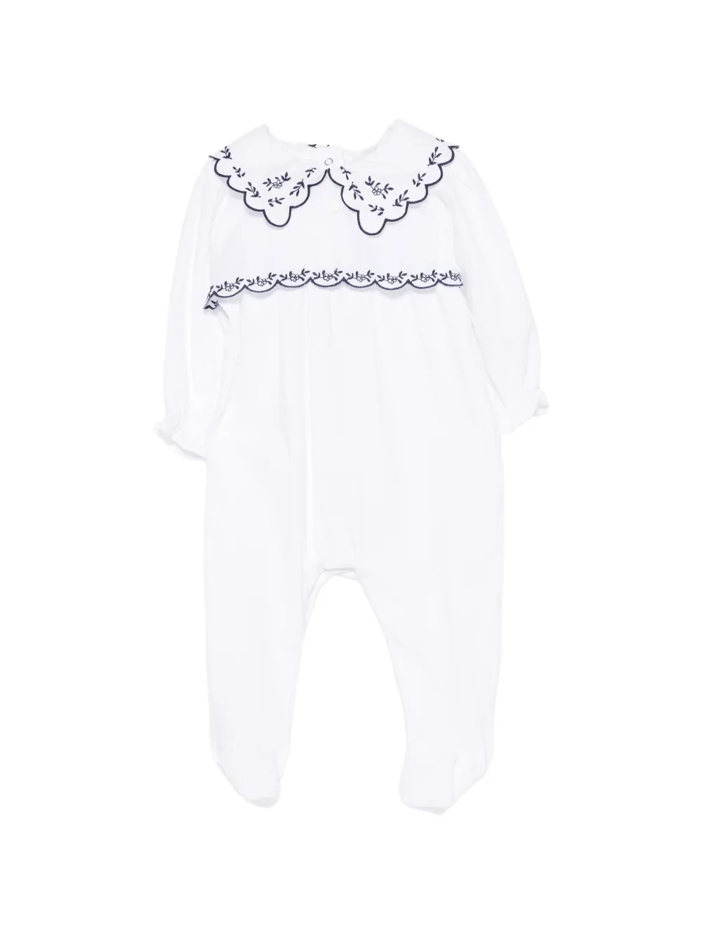 Patachou embroidered scallop-trim pyjamas - Bianco