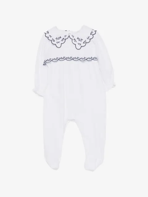 Patachou embroidered scallop-trim pyjamas