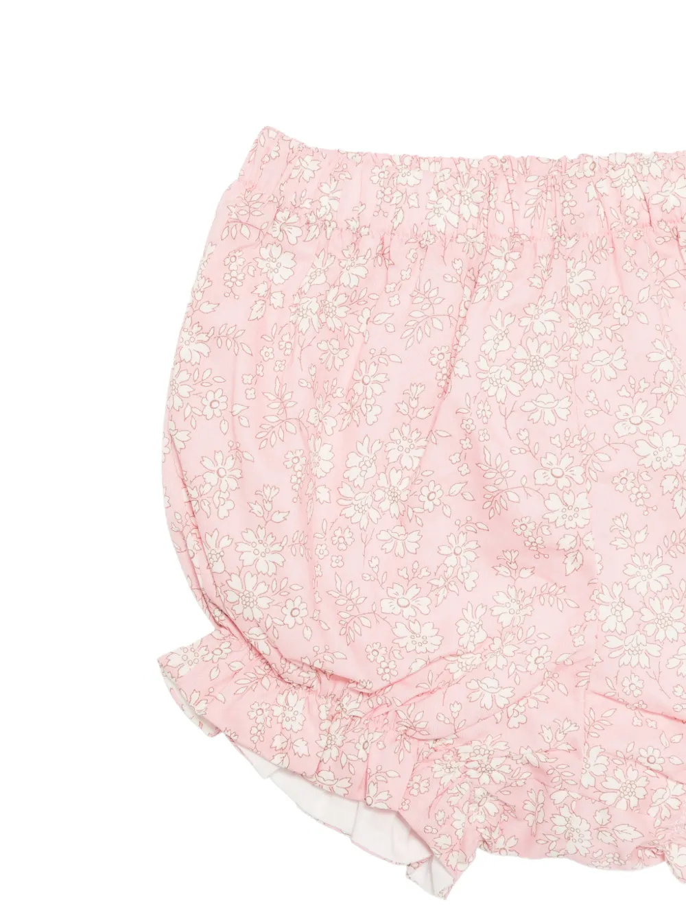 Patachou Twee broekjes met bloemenprint en ruches Roze