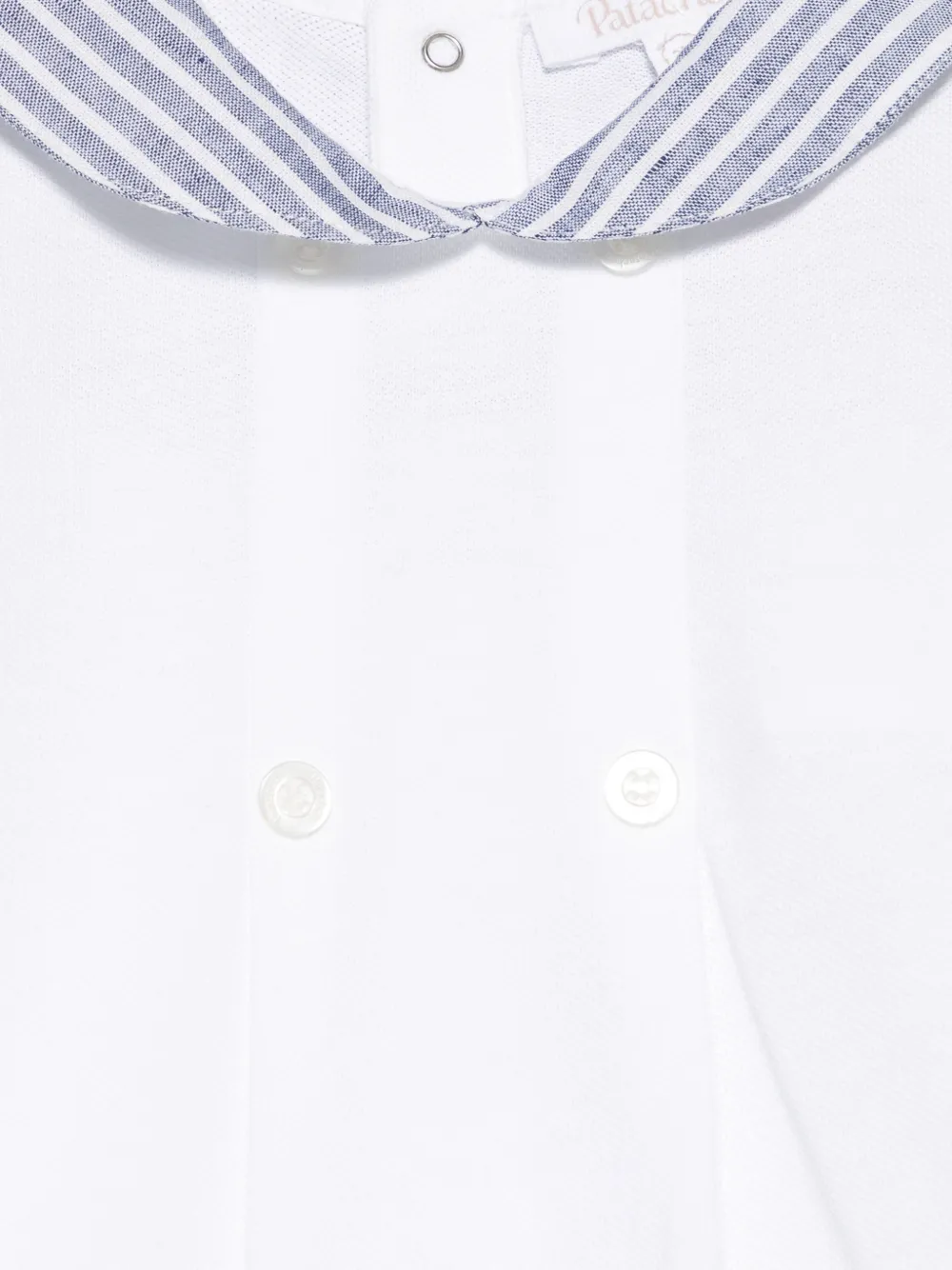 Patachou Striped Romper - White 
