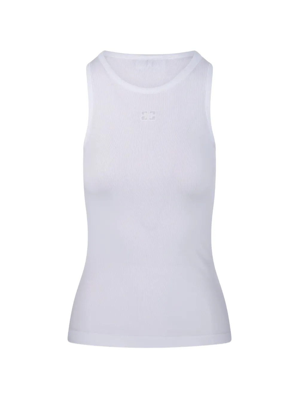 GANNI ribbed top - Bianco