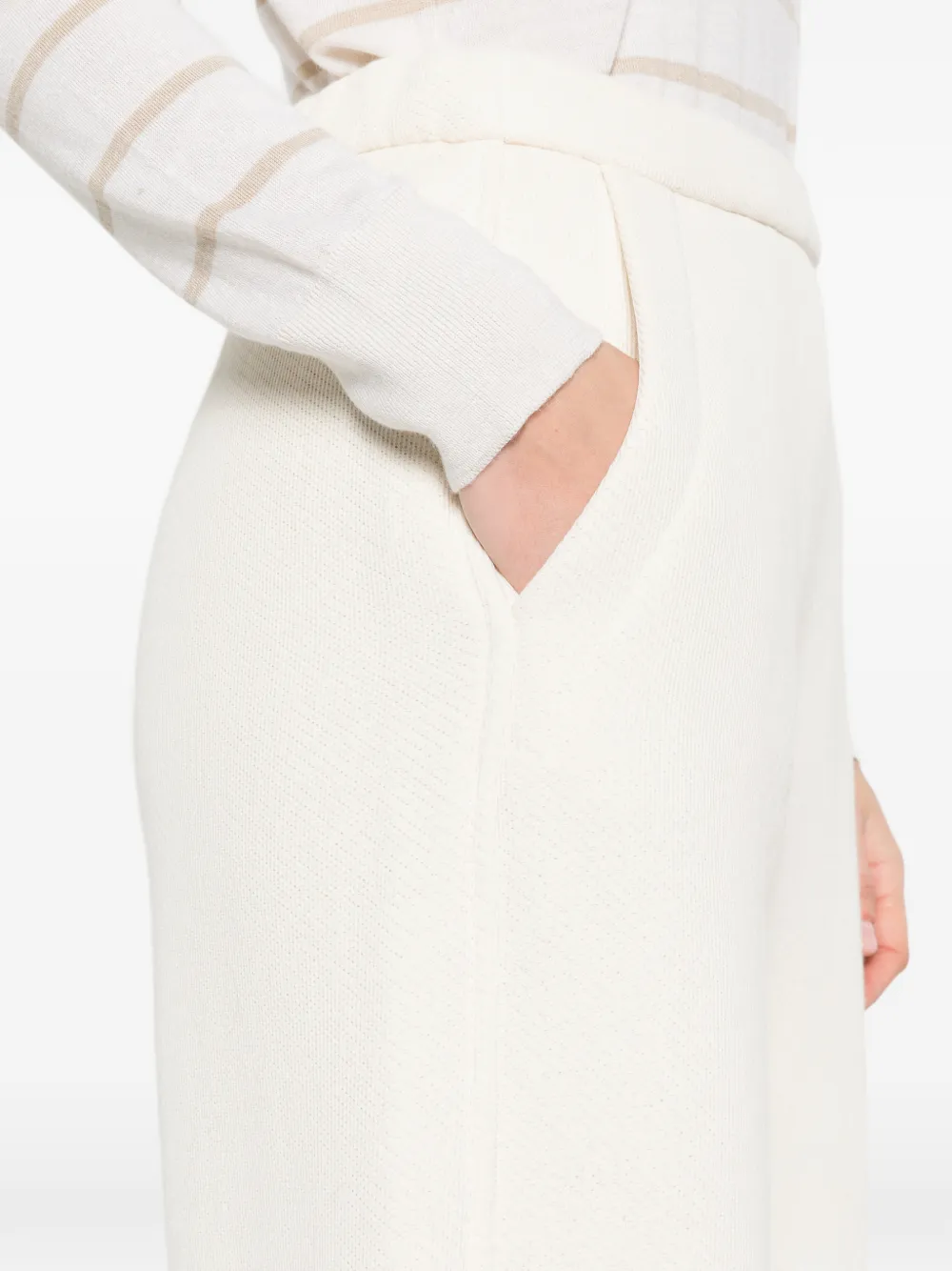 Max Mara Broek met wijde pijpen Beige