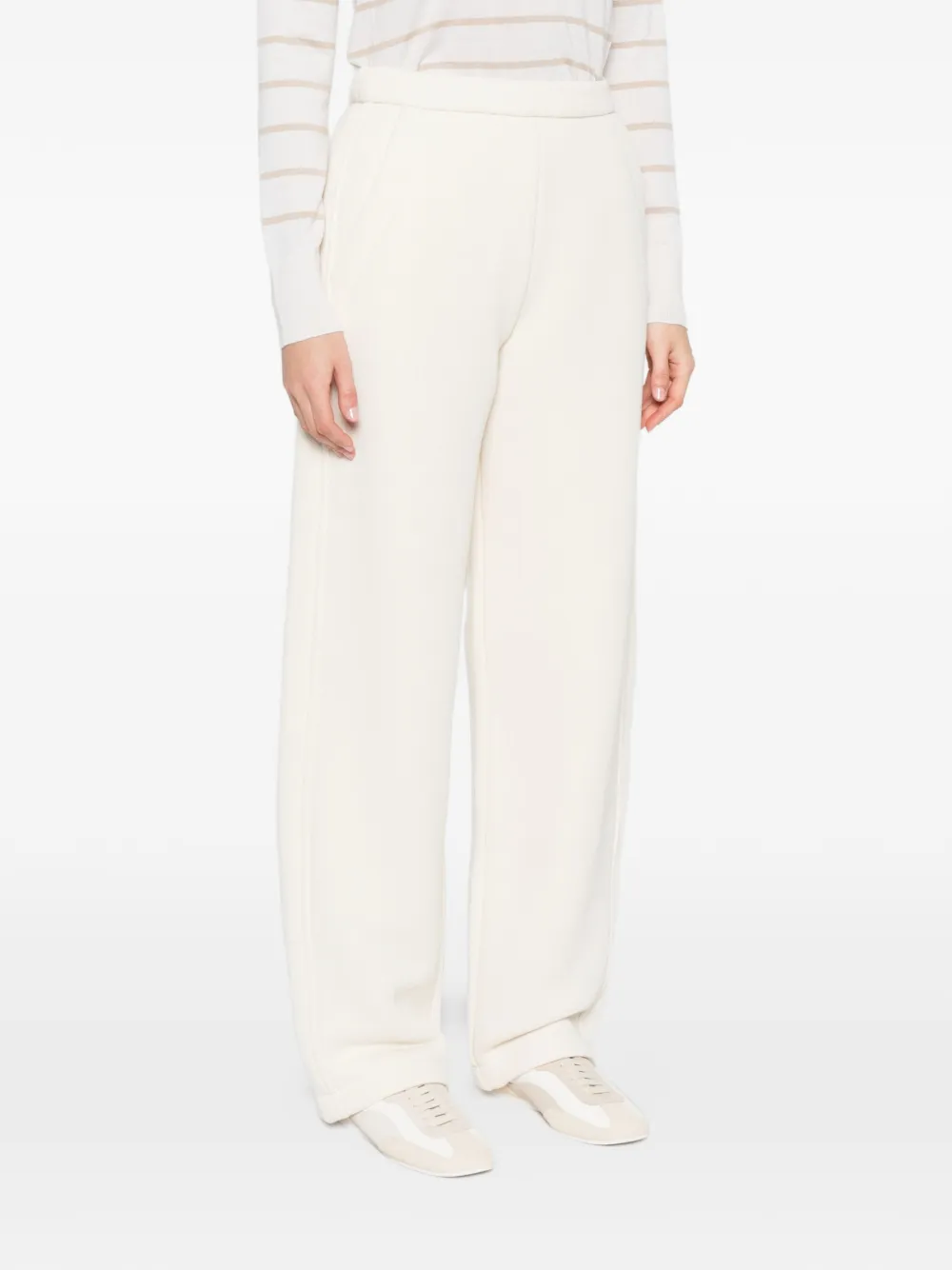 Max Mara Broek met wijde pijpen Beige