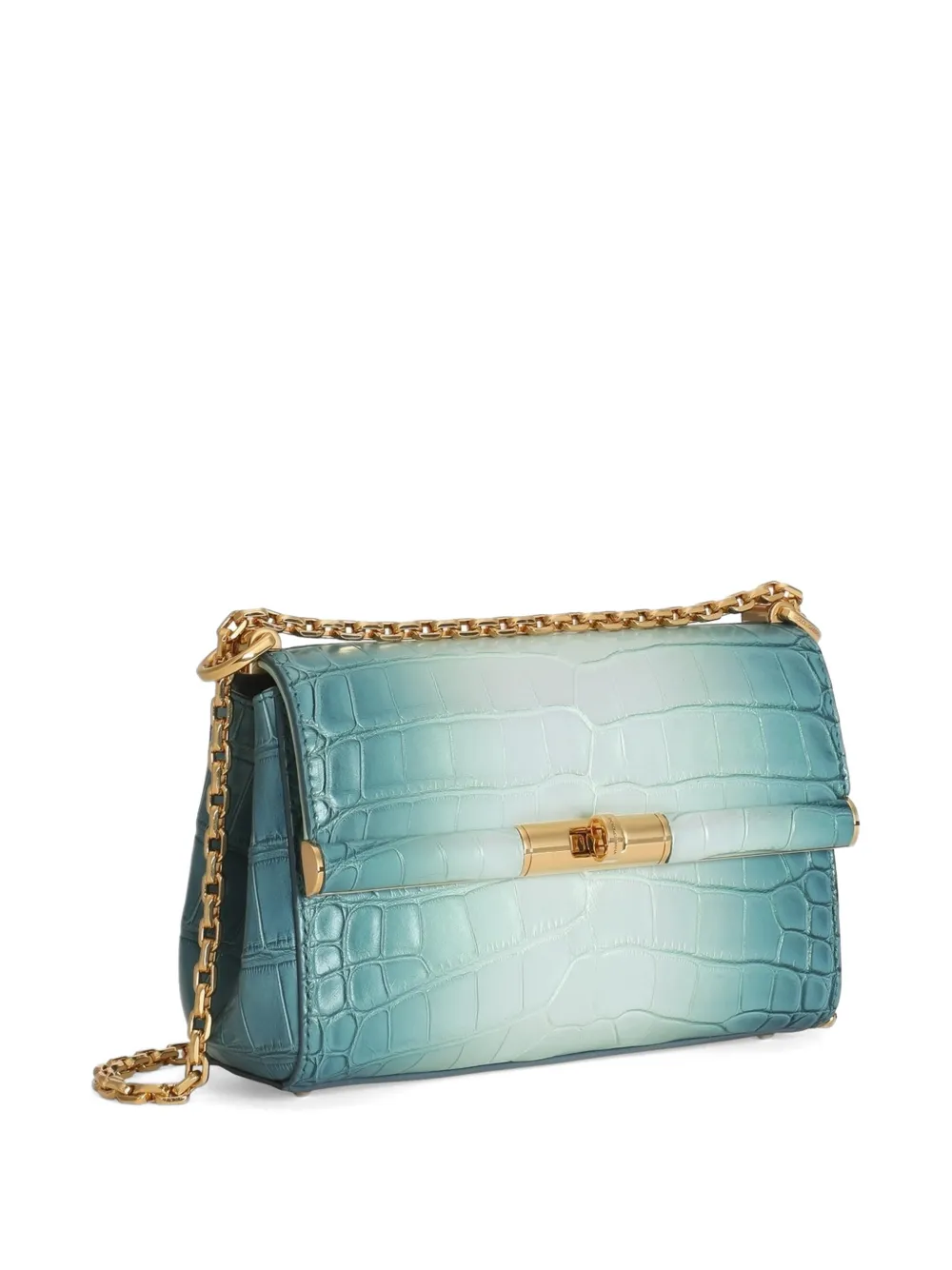 Dolce & Gabbana Marlene City mini-crossbodytas van alligator Blauw