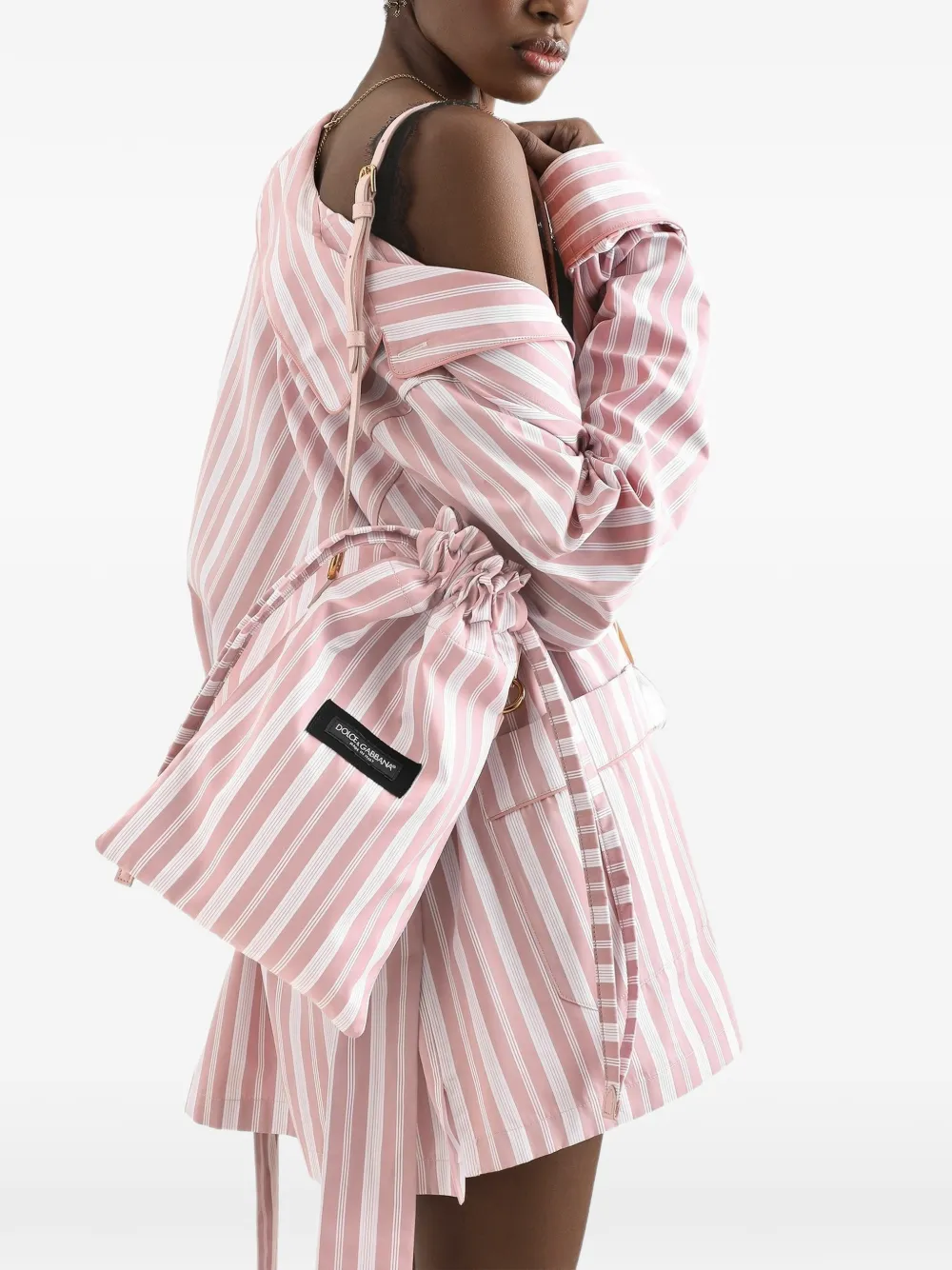 Essenza bag in striped poplin