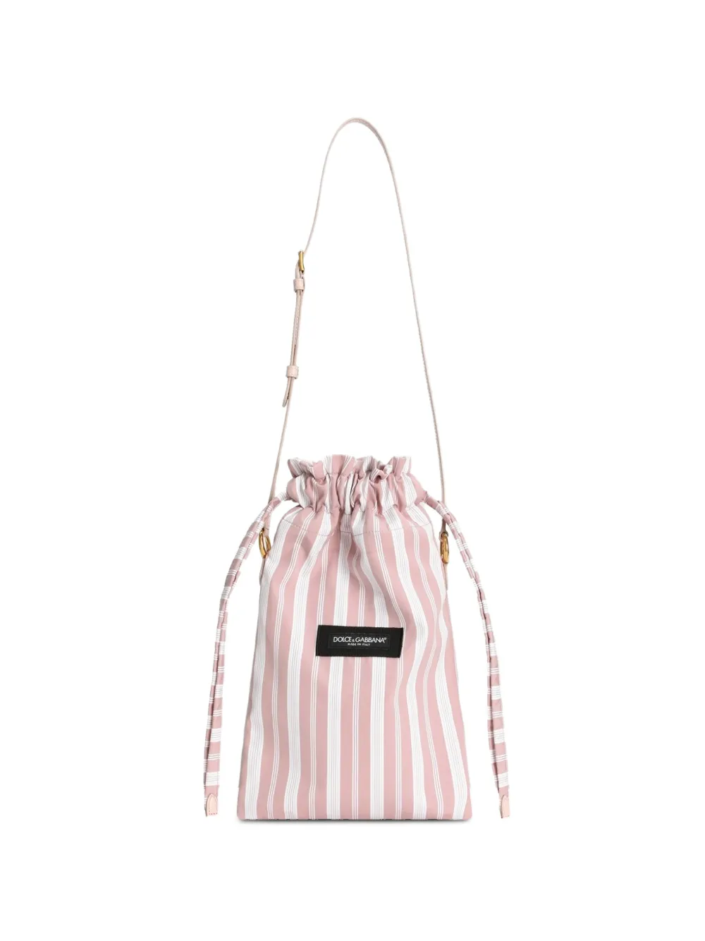 Dolce & Gabbana Essenza bag in striped poplin - Rosa