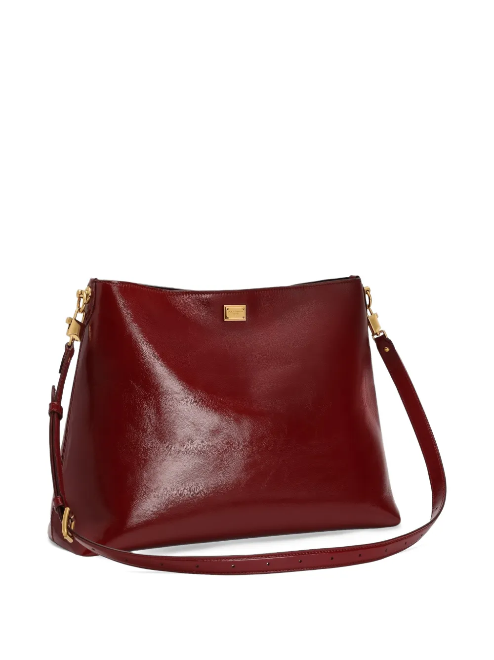 Dolce & Gabbana Vittoria grote kalfsleren schoudertas Rood