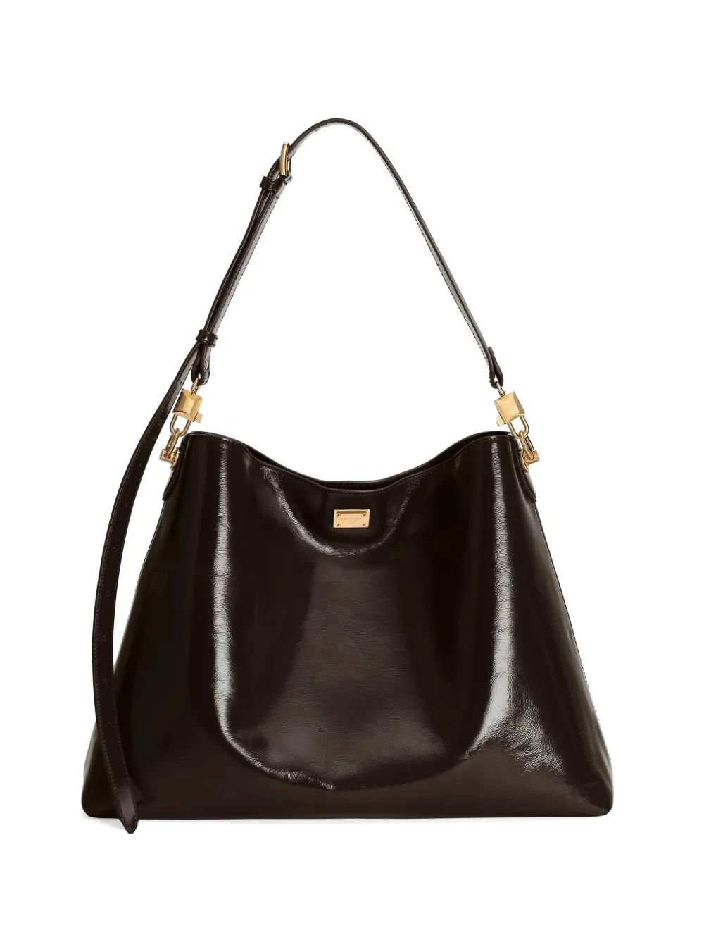 Dolce & Gabbana large Vittoria calfskin shoulder bag - Marrone