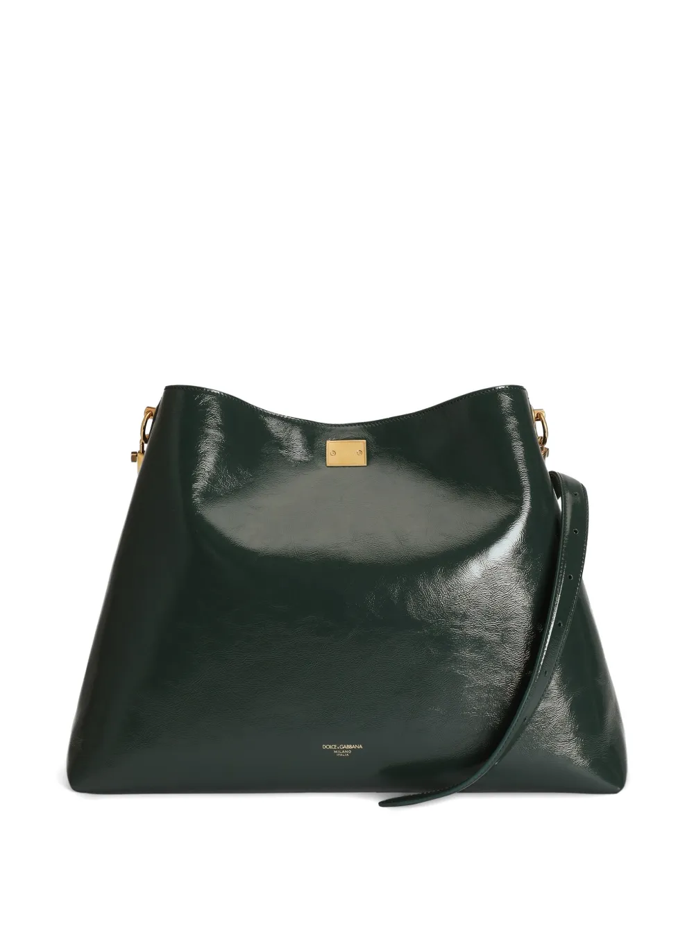 Dolce & Gabbana Vittoria grote kalfsleren schoudertas Groen