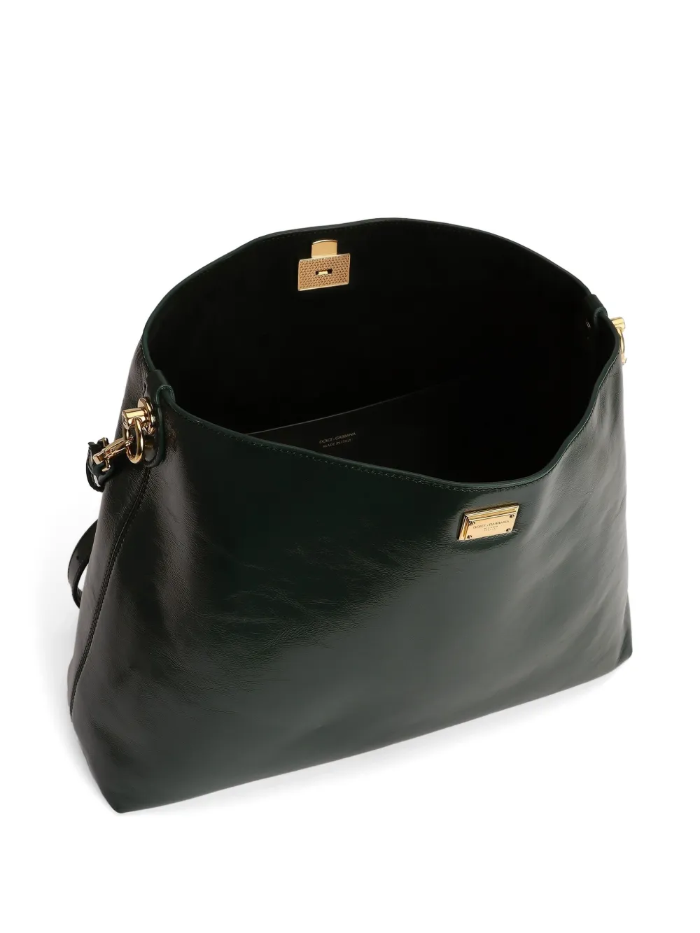 Dolce & Gabbana Vittoria grote kalfsleren schoudertas Groen