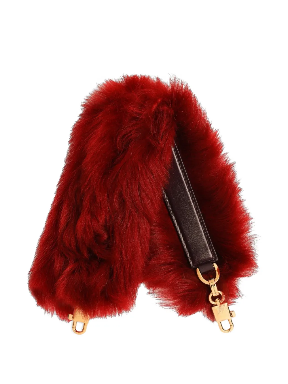 Dolce & Gabbana Palmellato lammy schouderband van kalfsleer Rood