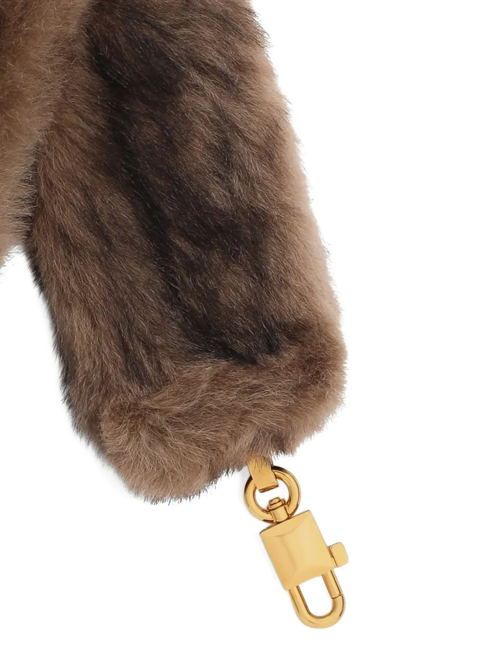 Dolce & Gabbana Palmellato lammy schouderband van kalfsleer Bruin