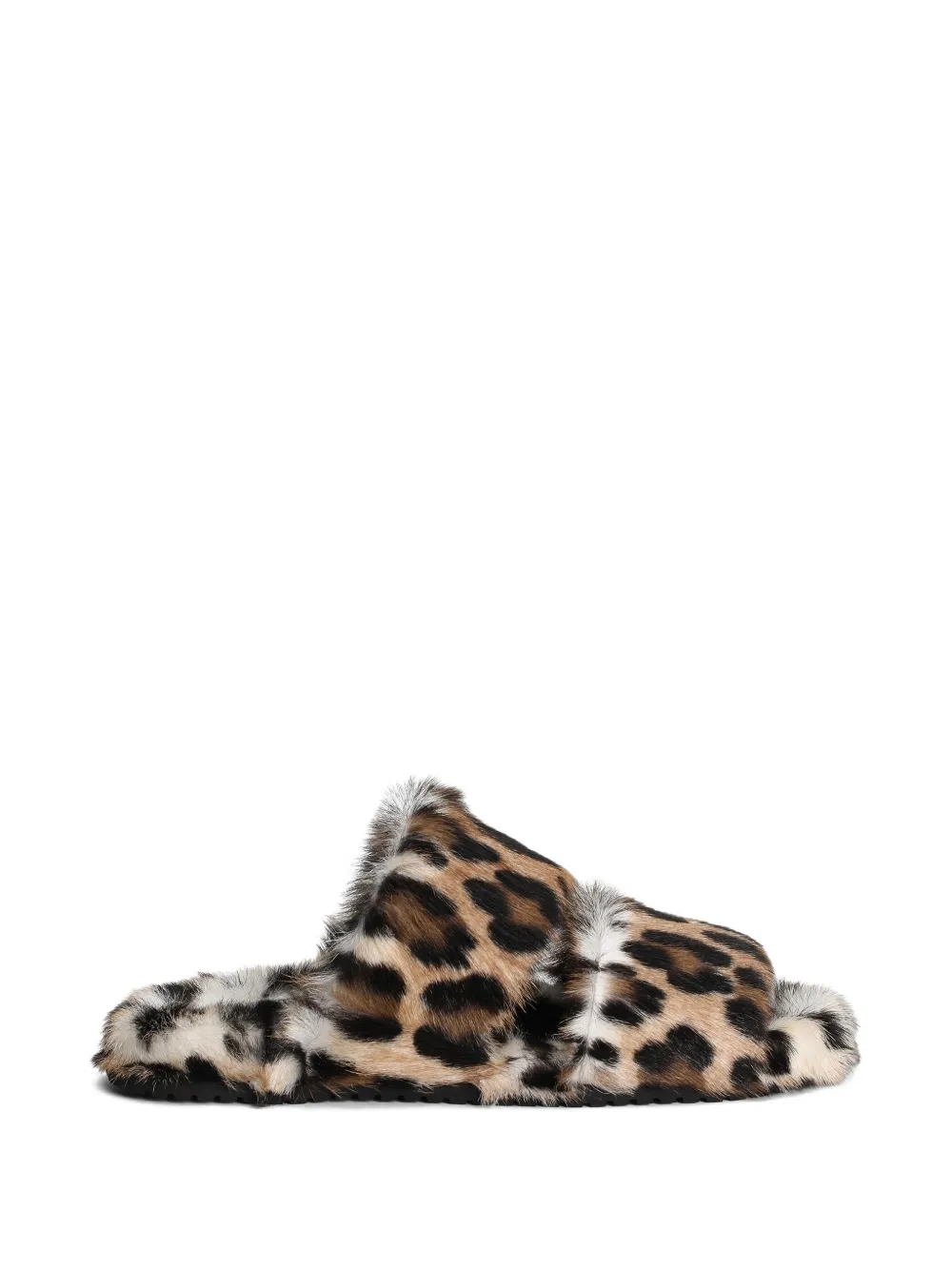 Dolce & Gabbana Slipper mit Leoparden-Print - Braun