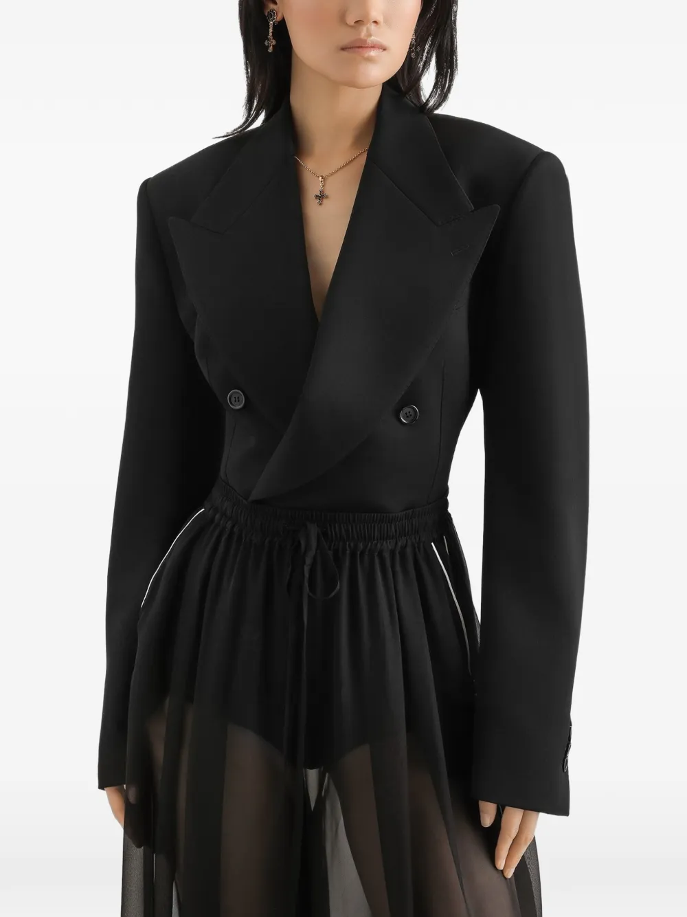 Dolce & Gabbana Jack met dubbele rij knopen Zwart