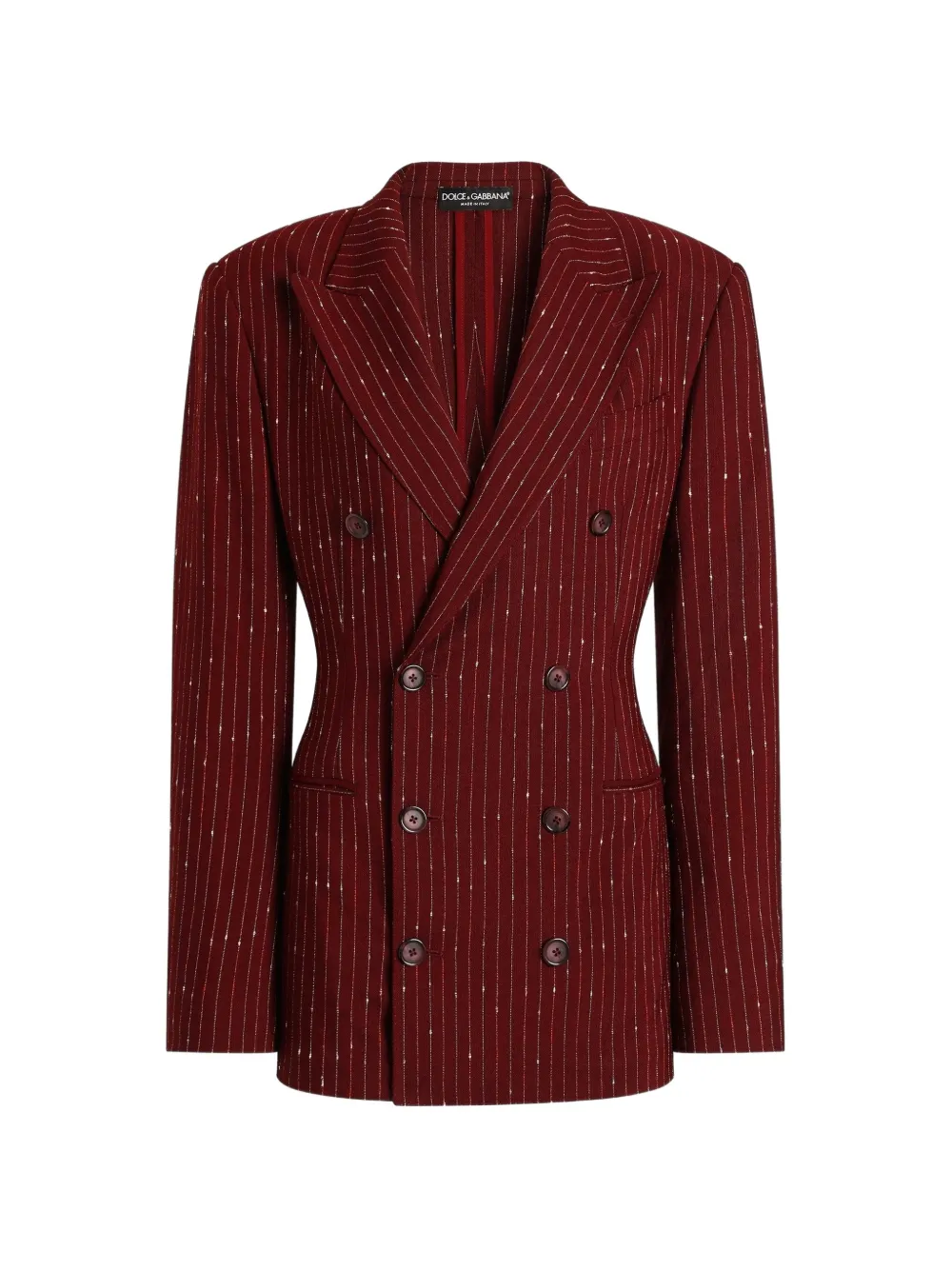 Dolce & Gabbana Blazer doppiopetto a righe - Rosso