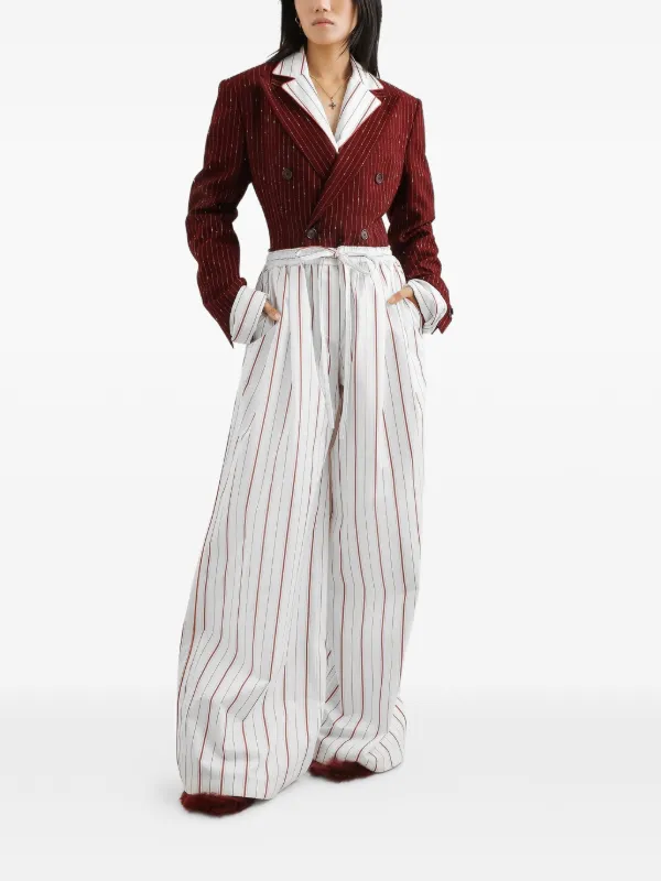 DOLCE&GABBANA ダブルブレスト ストライプジャケット Dolce & Gabbana ストライプ ダブルジャケット | レッド | FARFETCH JP