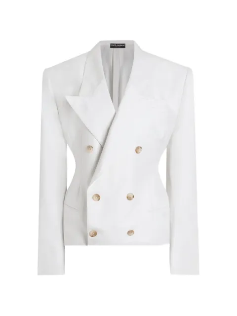 Dolce & Gabbana double-breasted jacket in shantung cotton silk
