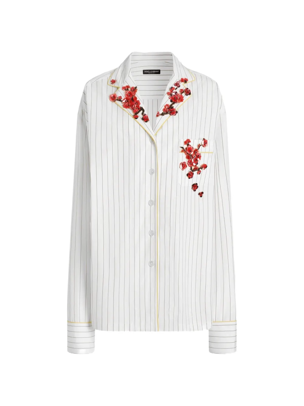 Dolce & Gabbana striped poplin shirt - White