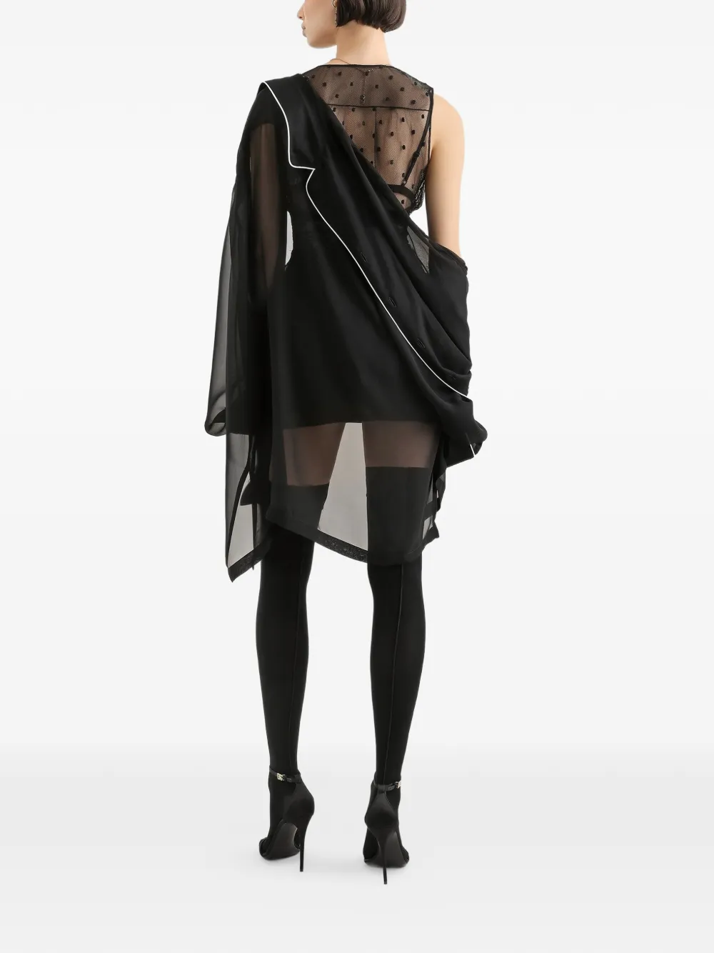 Dolce & Gabbana Top met stippen en kant Zwart