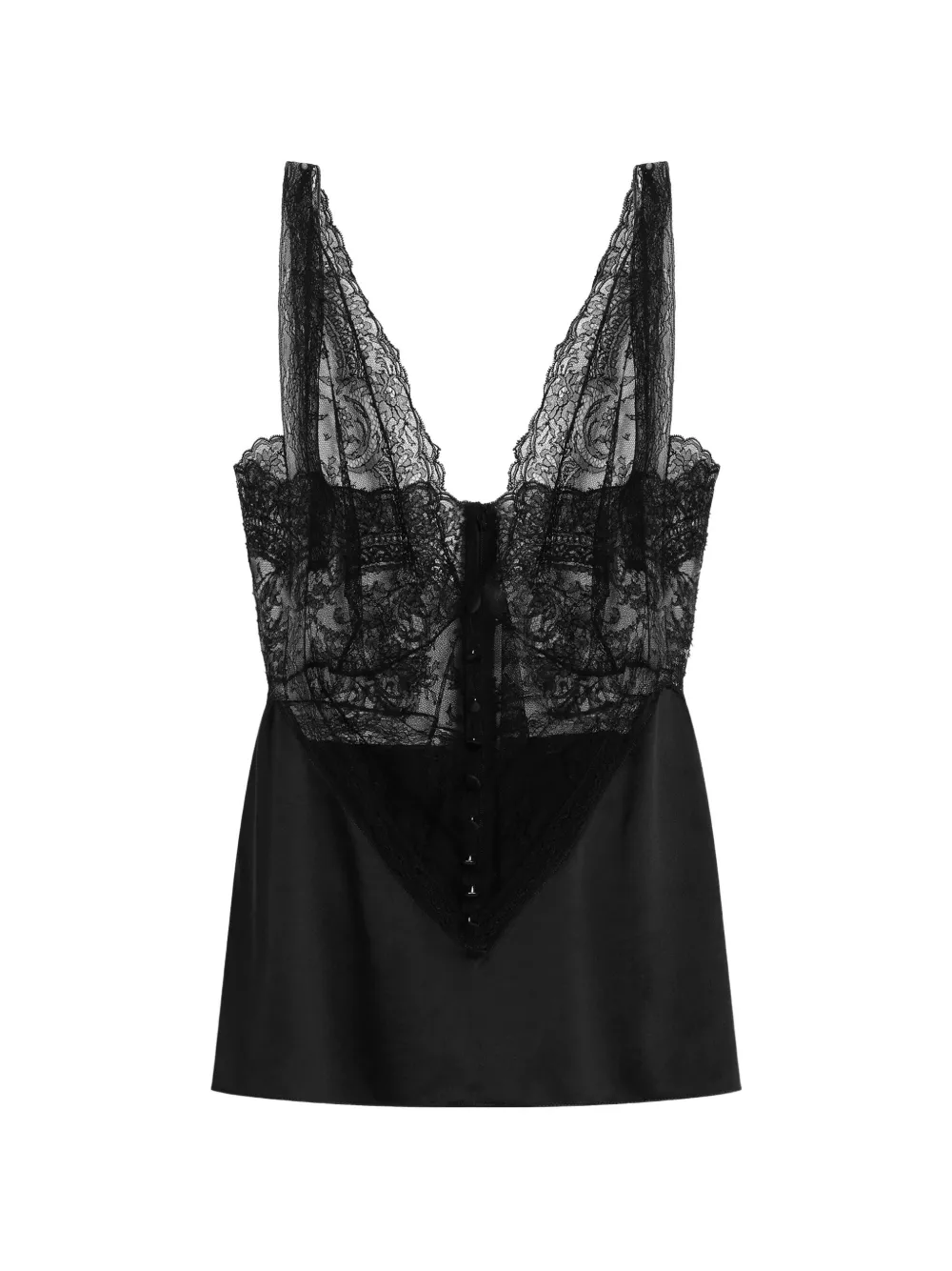 Dolce & Gabbana Top con dettaglio in pizzo - Nero