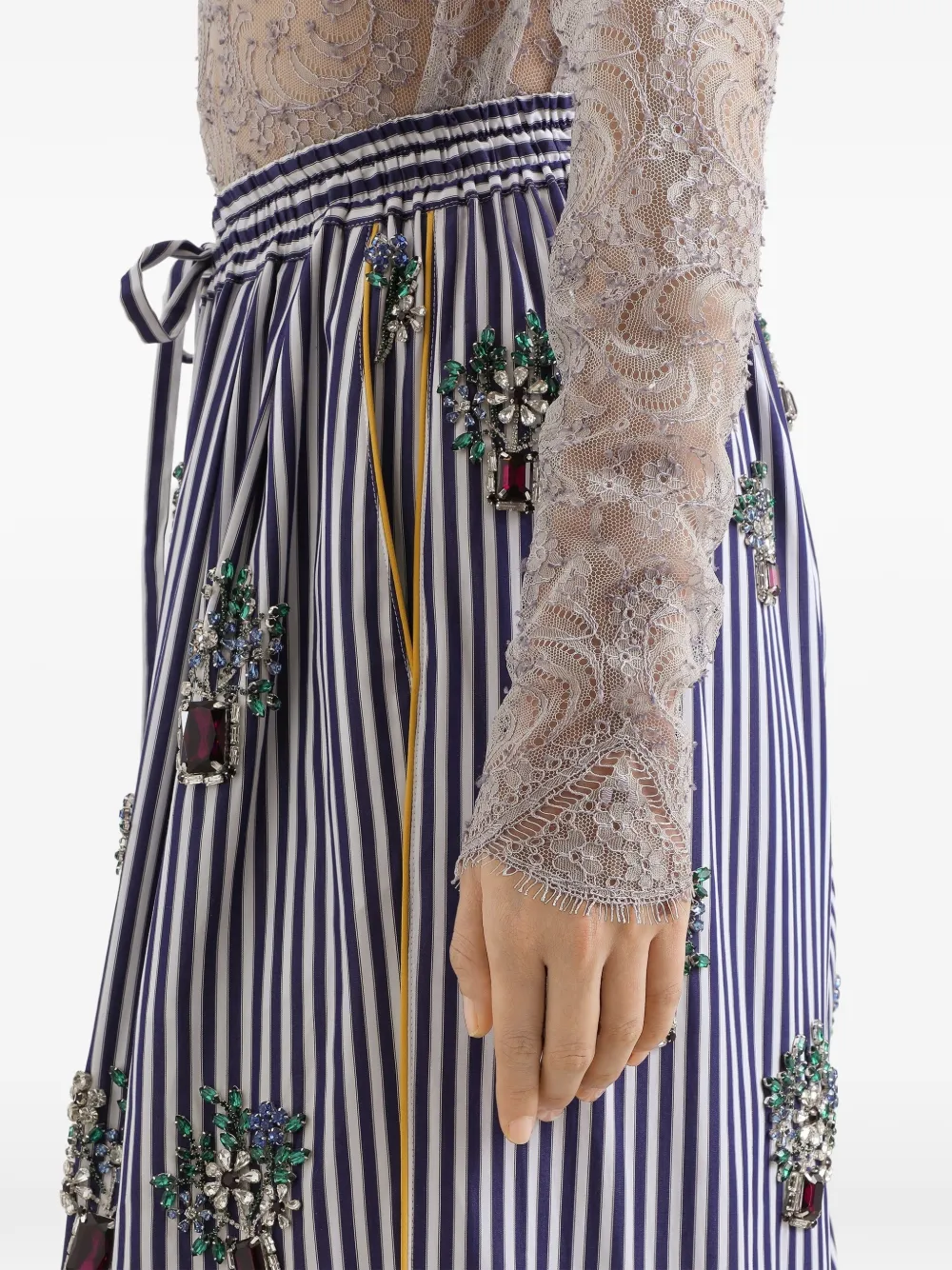 Dolce & Gabbana Blouse met hoge hals Grijs