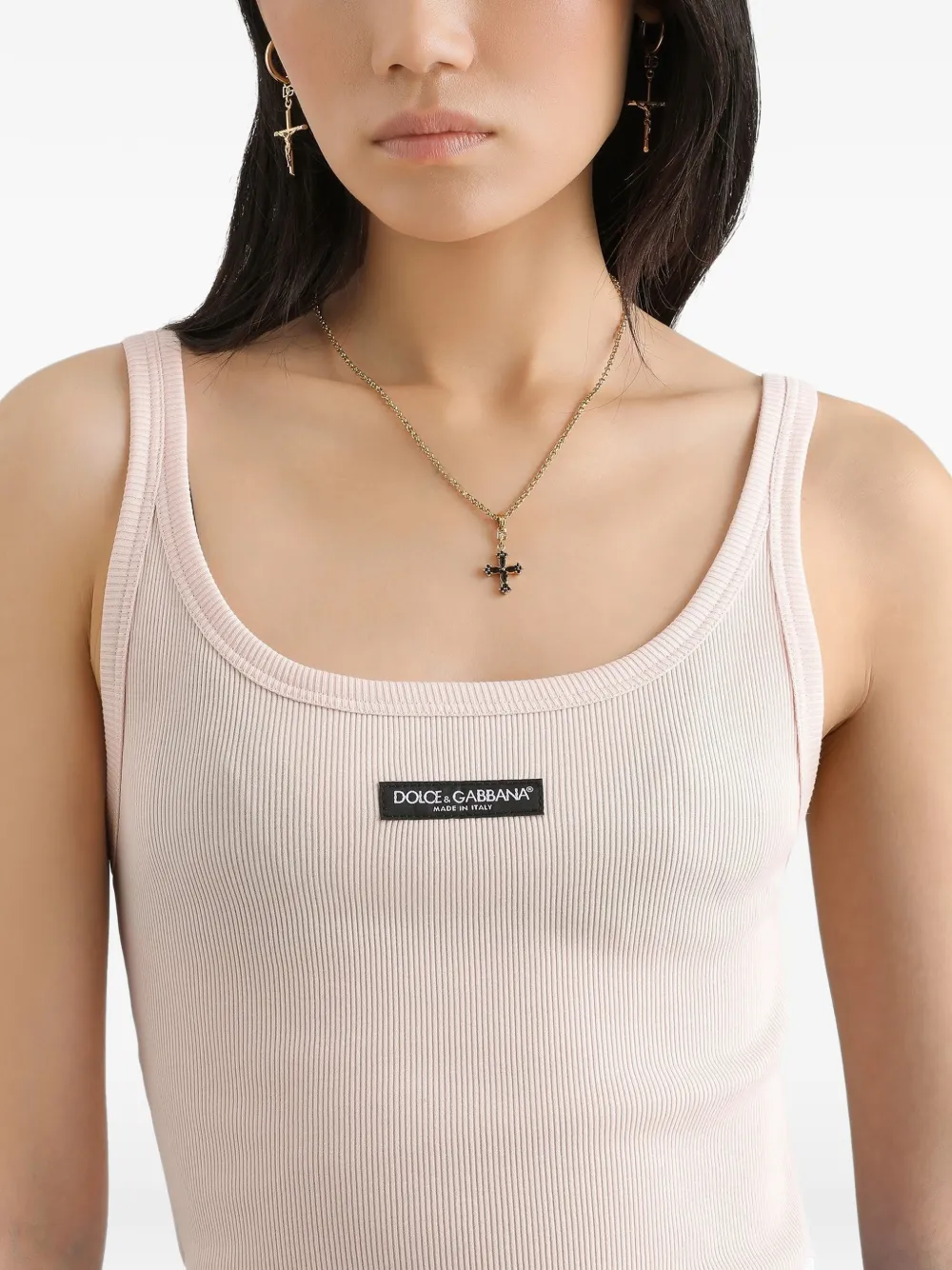 Dolce & Gabbana Ribbed Tank Top | Pink | FARFETCH GE