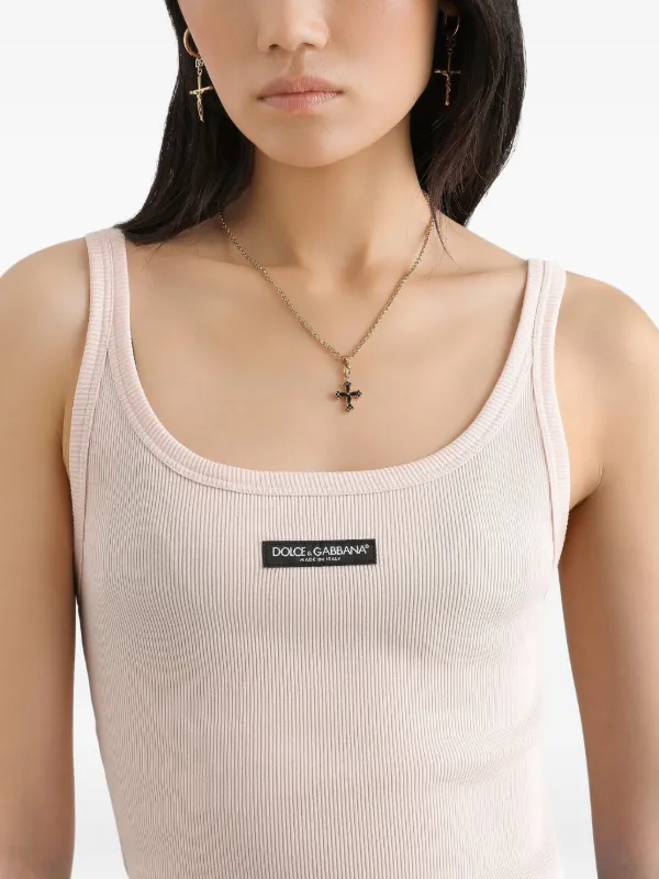 Dolce & Gabbana Ribbed Tank Top | Pink | FARFETCH GE