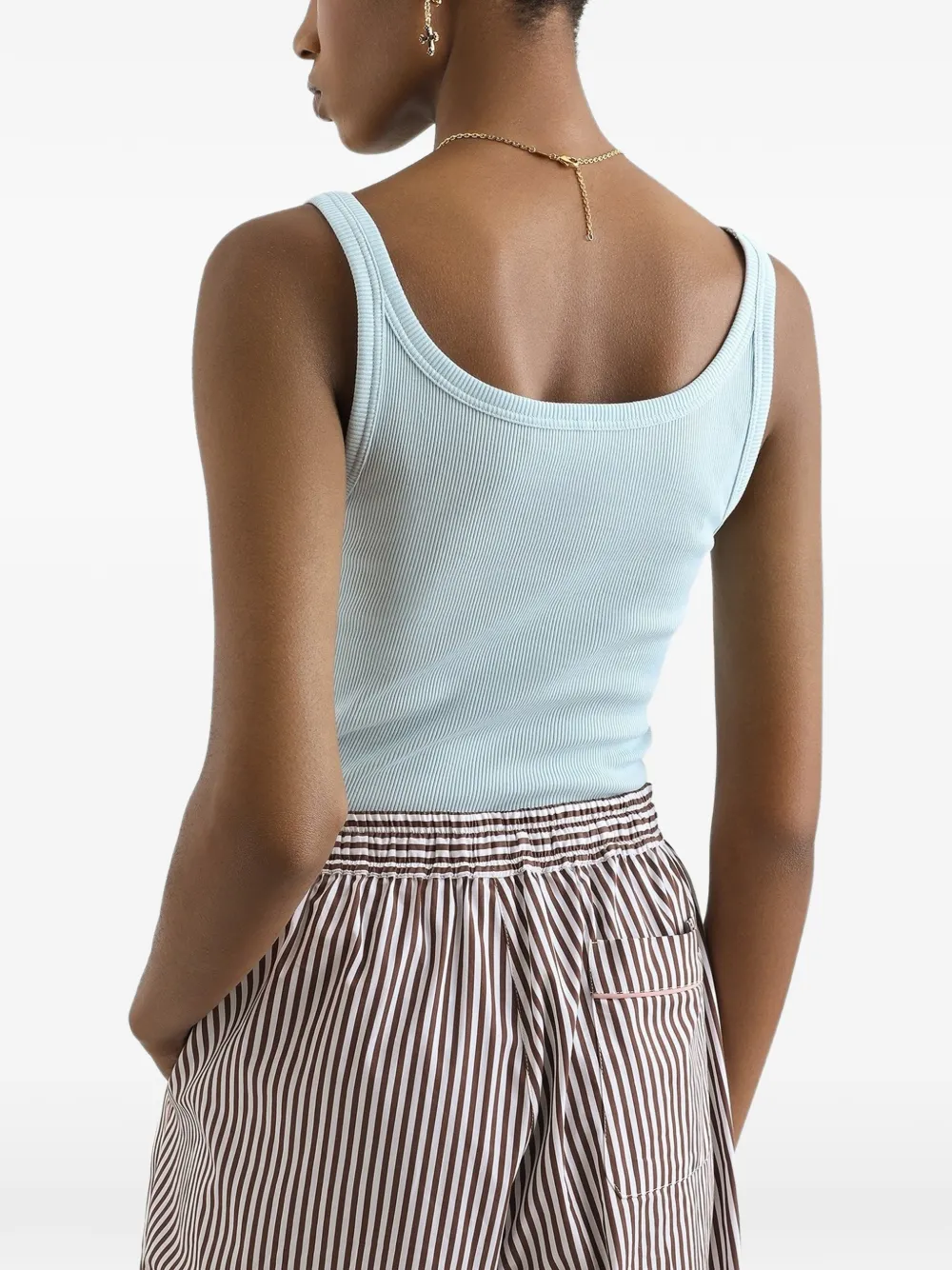 Dolce & Gabbana Geribbelde tanktop Blauw
