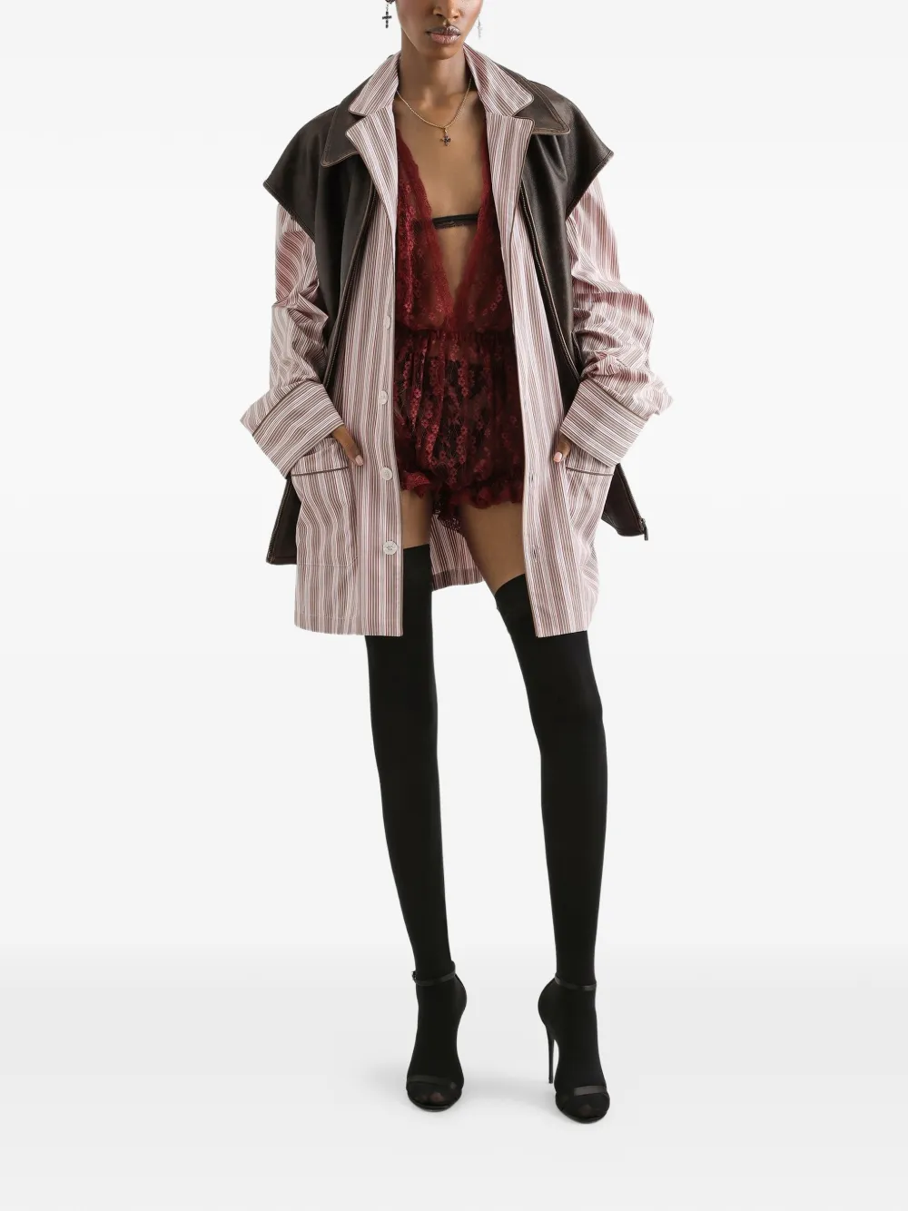 Dolce & Gabbana Leren spencer Bruin