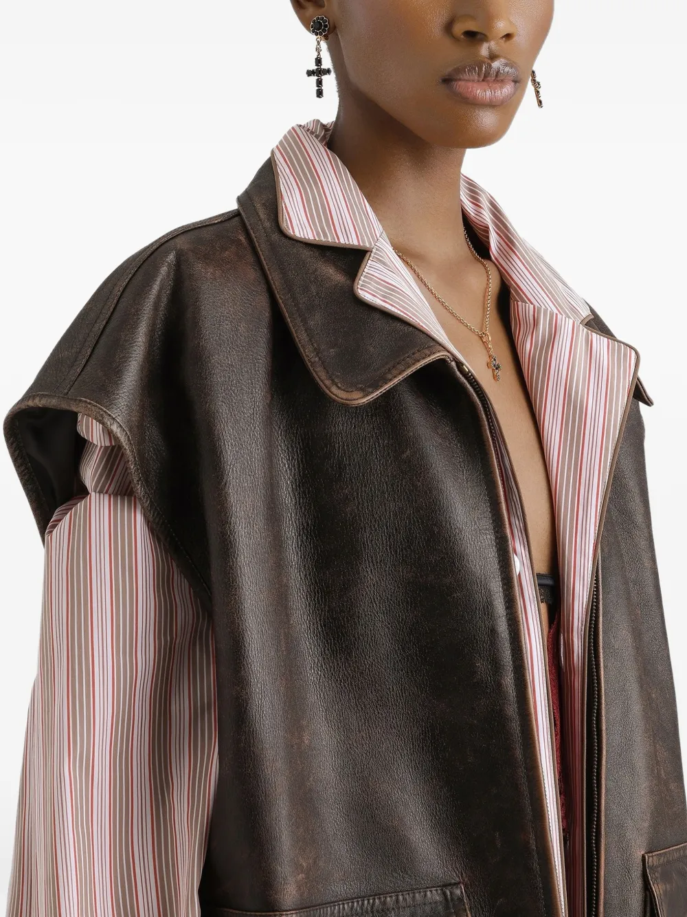 Dolce & Gabbana Leren spencer Bruin