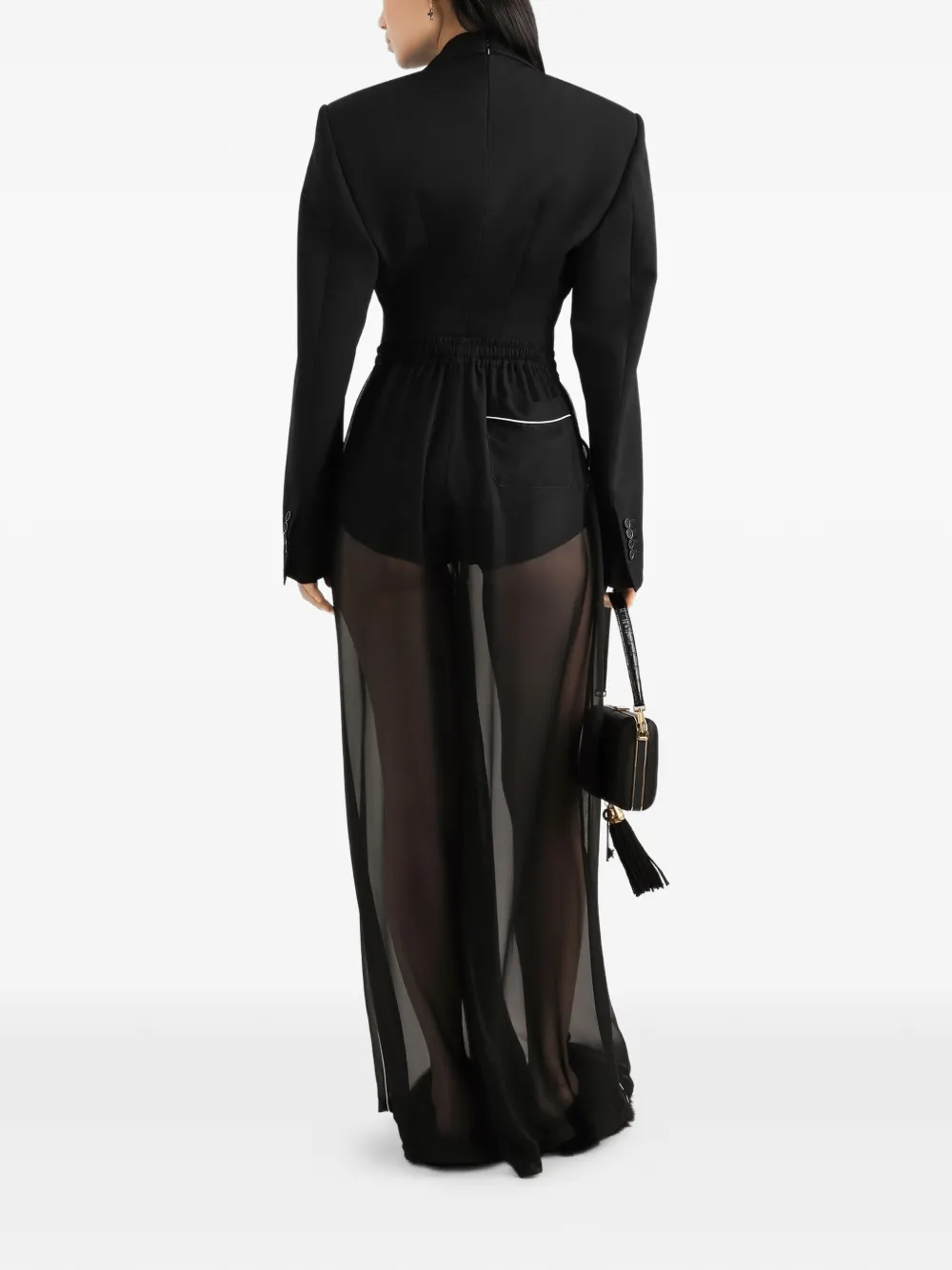 Dolce & Gabbana Satijnen culotte shorts Zwart