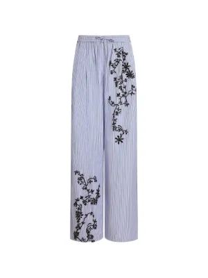 Dolce & Gabbana Striped Poplin Trousers | Blue | FARFETCH