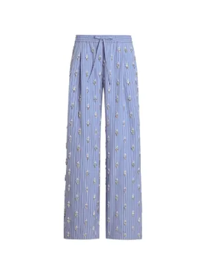 Dolce & Gabbana Striped Poplin Trousers | Blue | FARFETCH