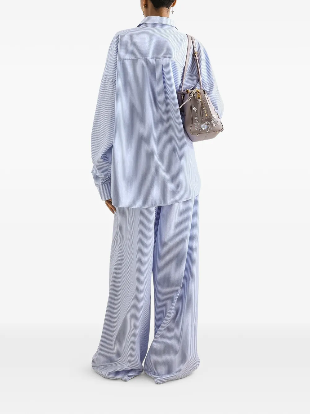 Dolce & Gabbana Gestreepte popeline broek Blauw