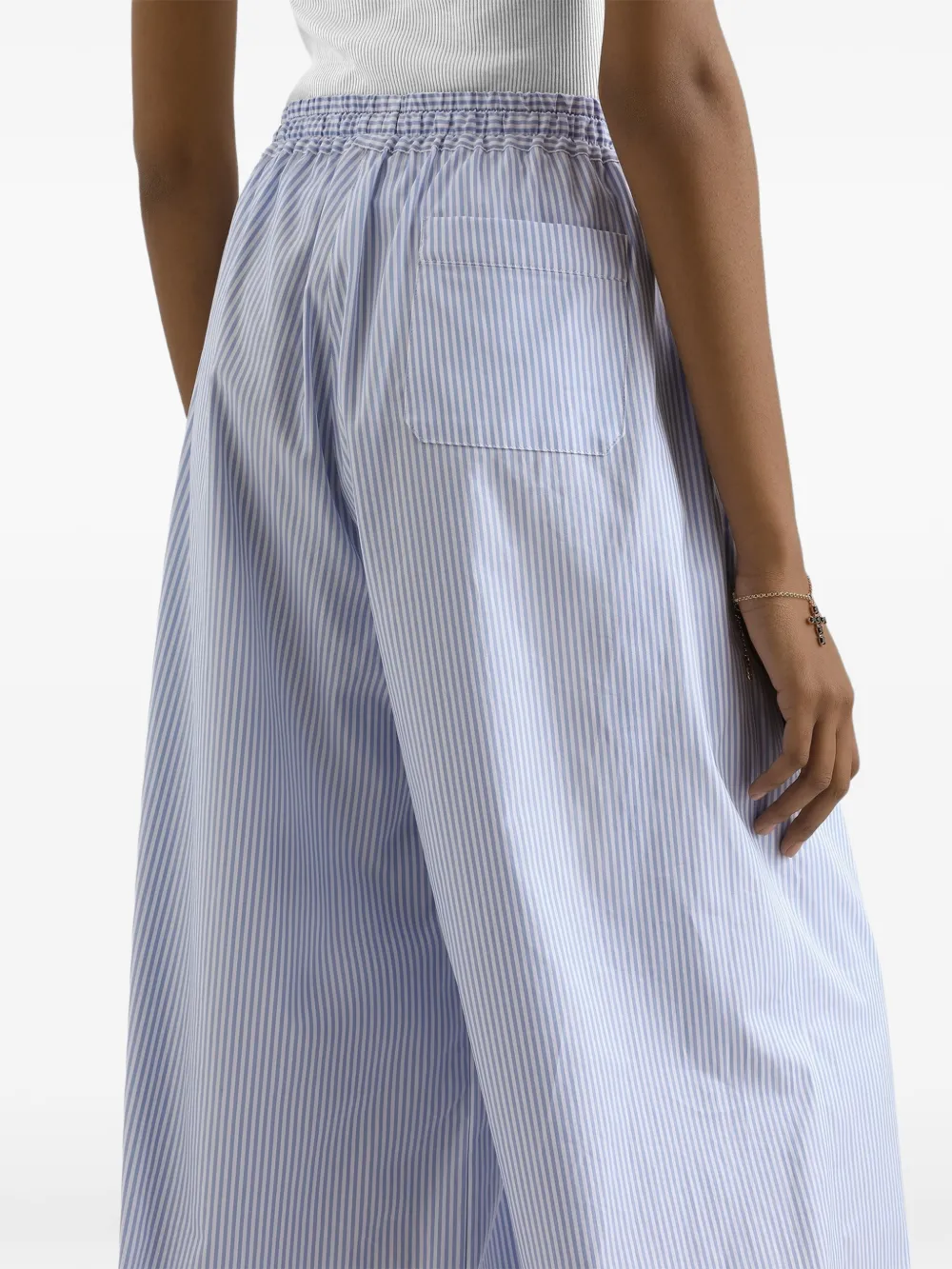Dolce & Gabbana Gestreepte popeline broek Blauw