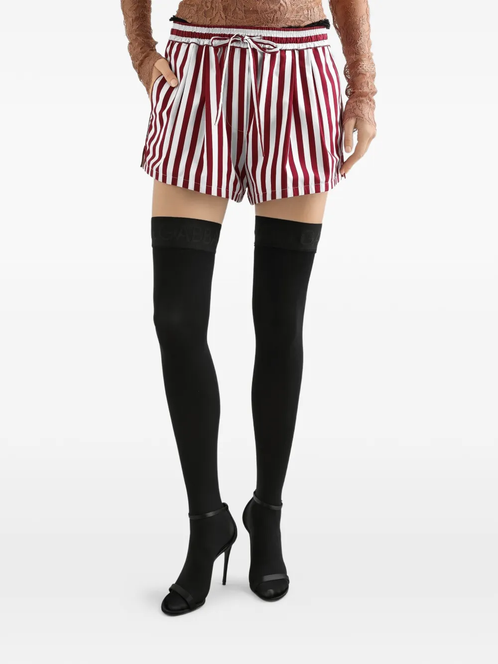 Dolce & Gabbana Shorts met trekkoordtaille Rood