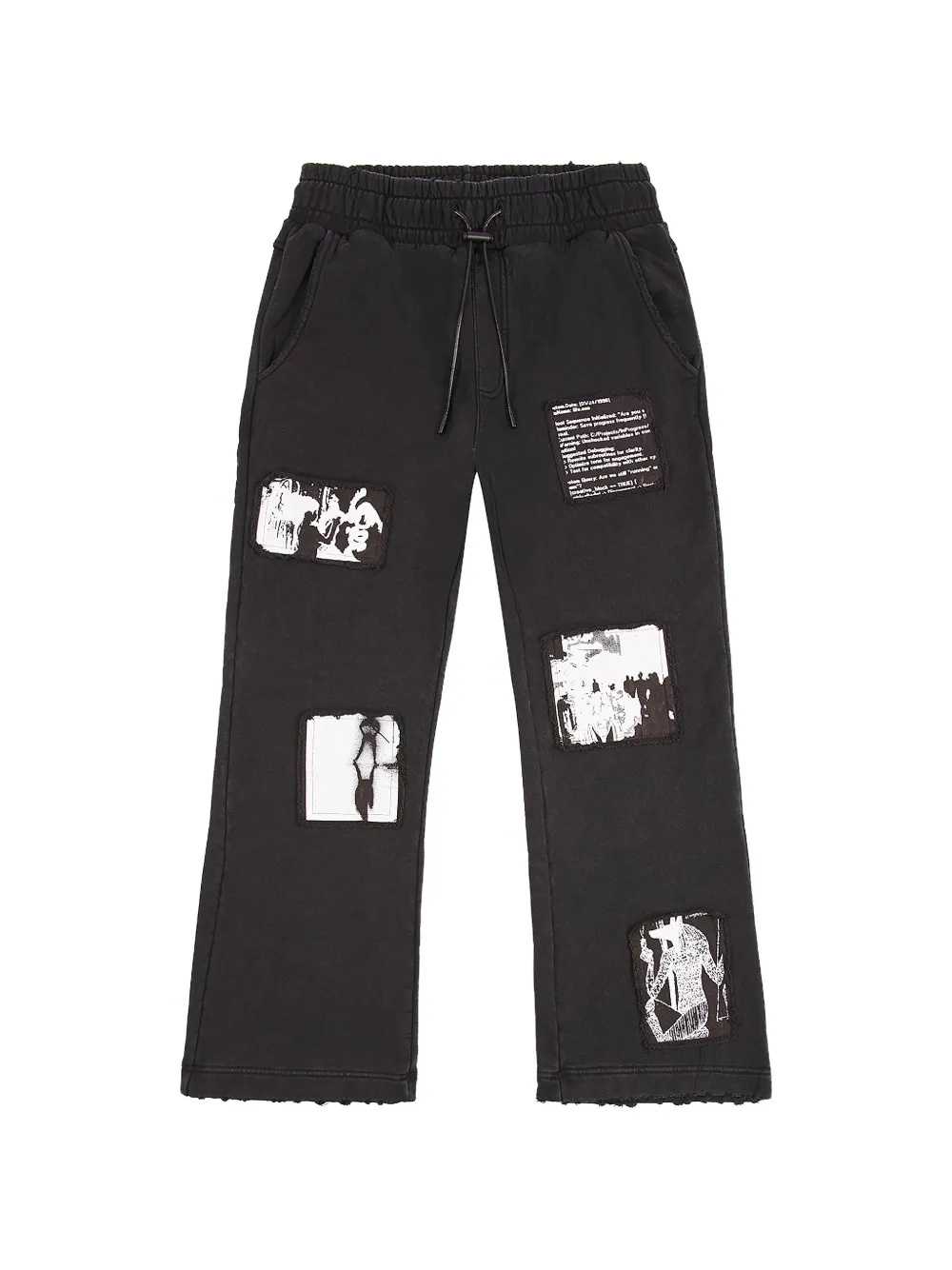 Rta Griffin Patch Track Pants In Black