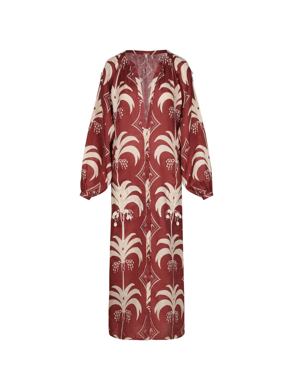 Johanna Ortiz Weaving Waves midi dress - Rosso