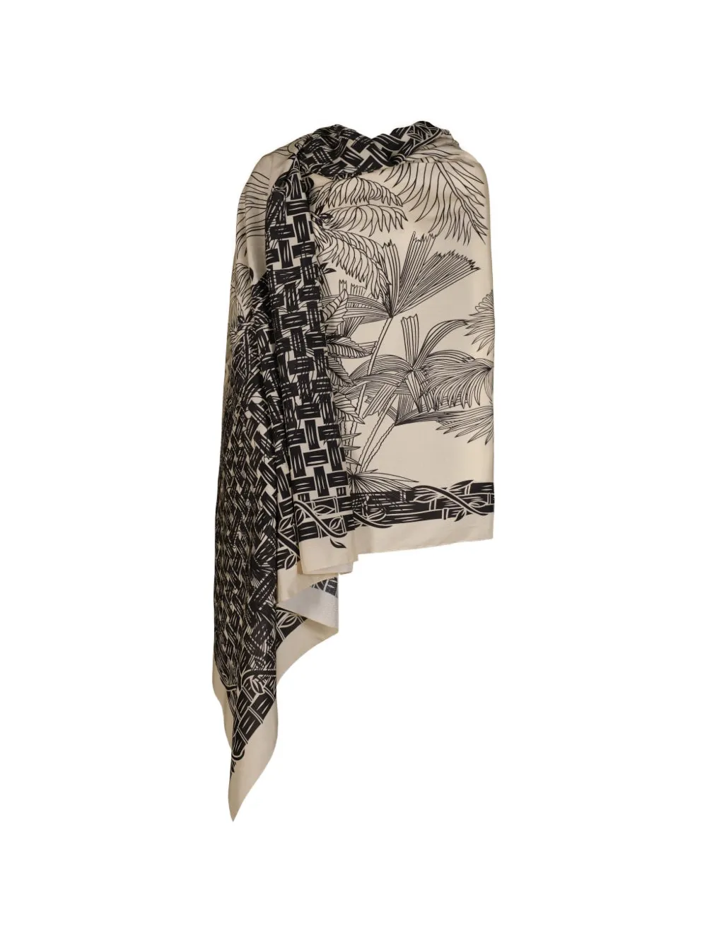 Johanna Ortiz Harmonic Garden scarf - Beige